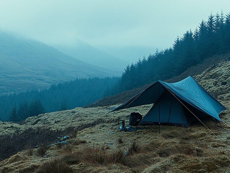 Camping in the rain