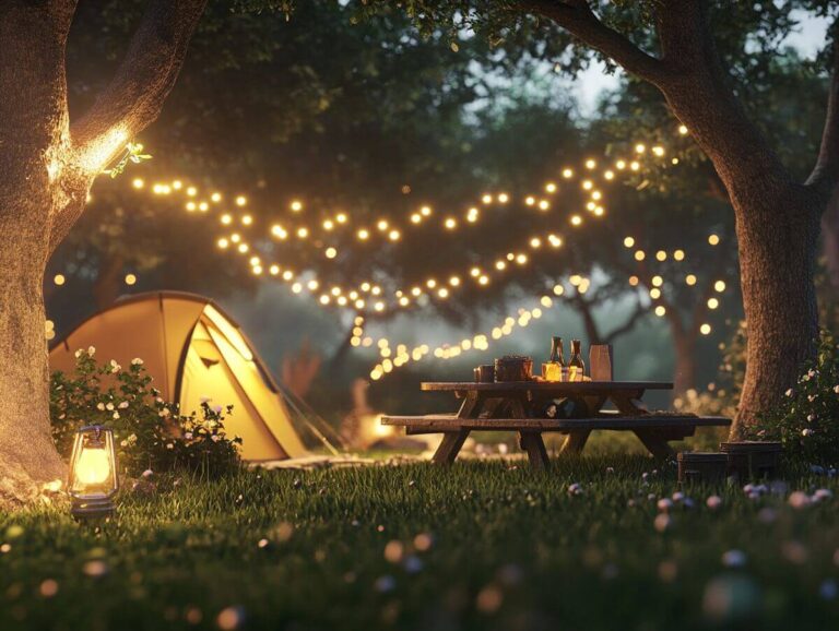 A beautiful example of campsite decor ideas in action