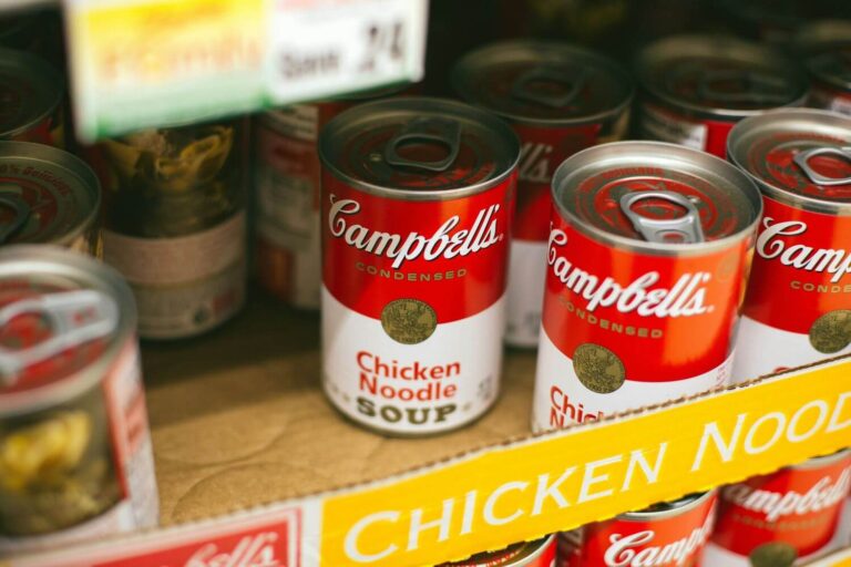 Canned food for camping
