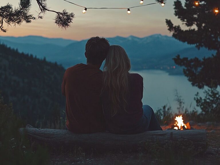 A couple enjoying some fun and romantic camping activities together
