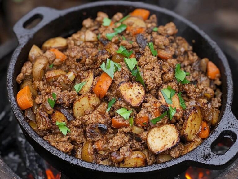A simple one pot camping meal