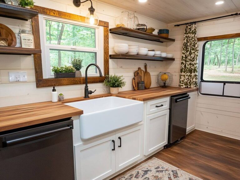 An example of minimal and modern RV interior design and decor