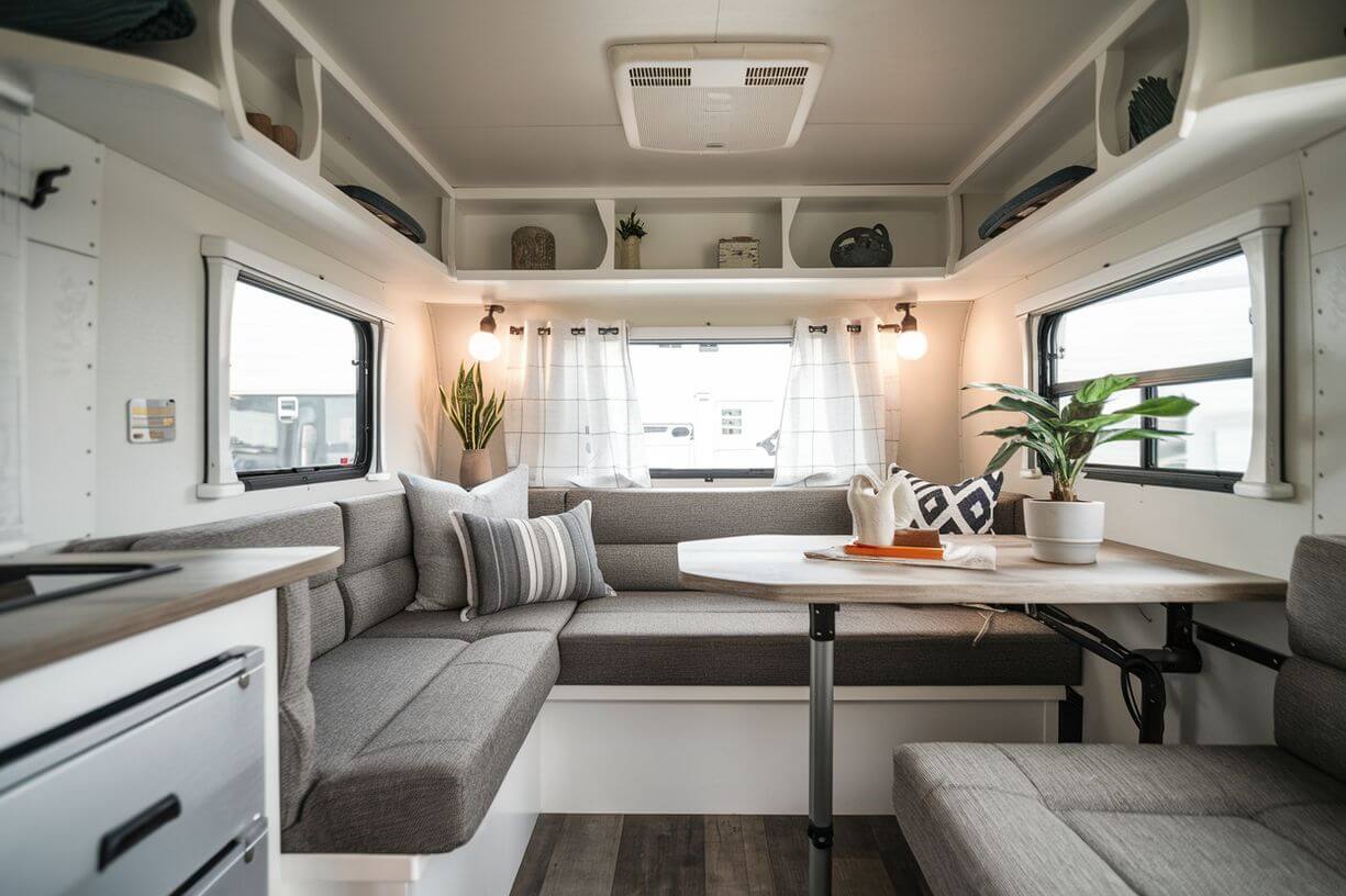 An RV after being renovated and remodeled