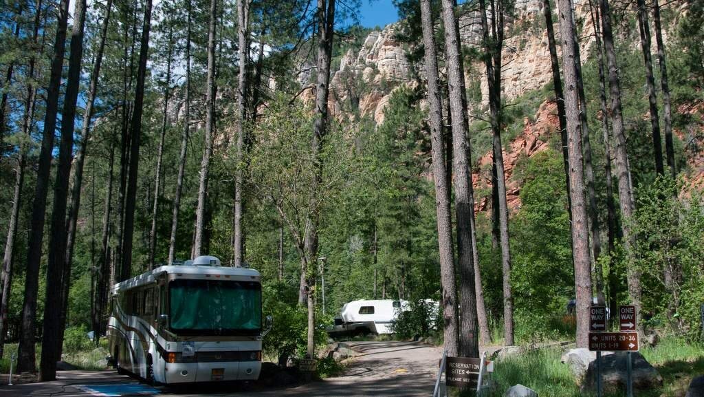 Forest service land being used for free RV camping