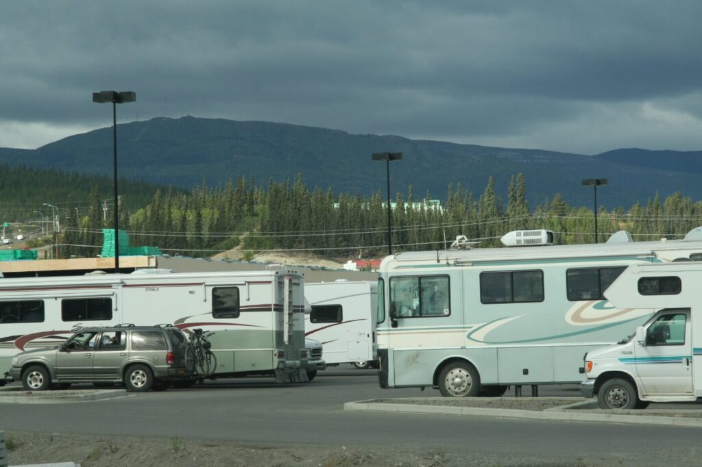 RVs parked at Walmart