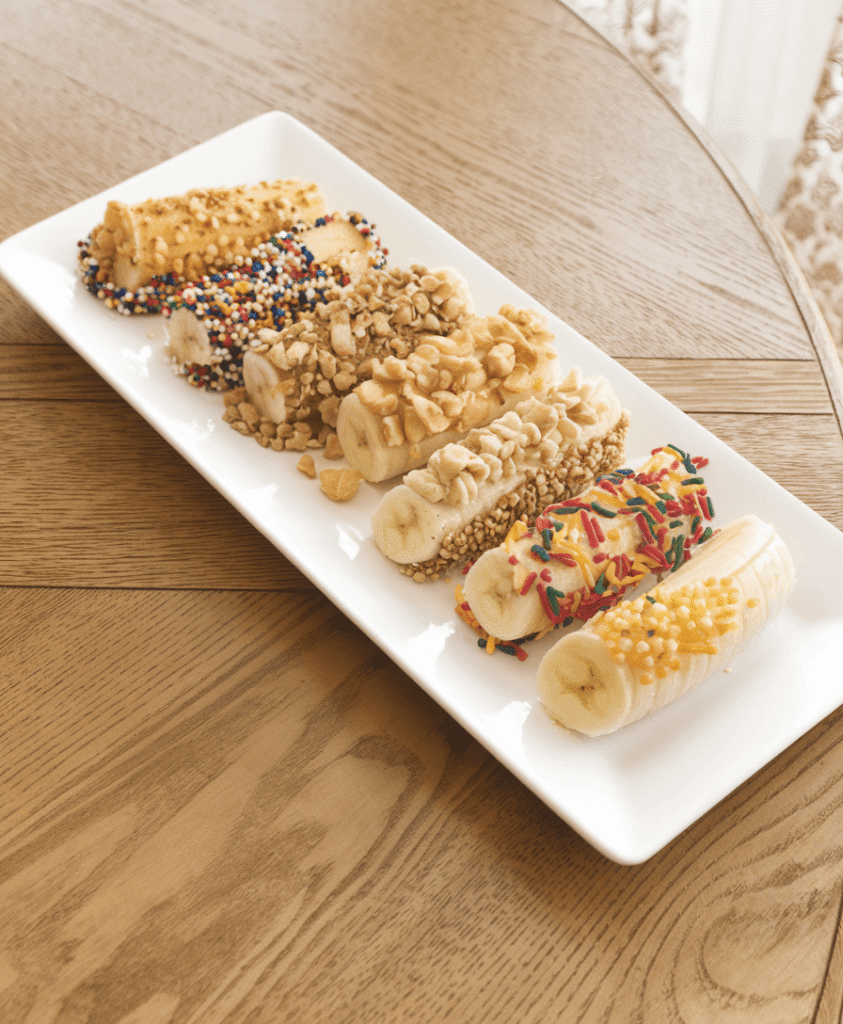 Banana sushi camping snack