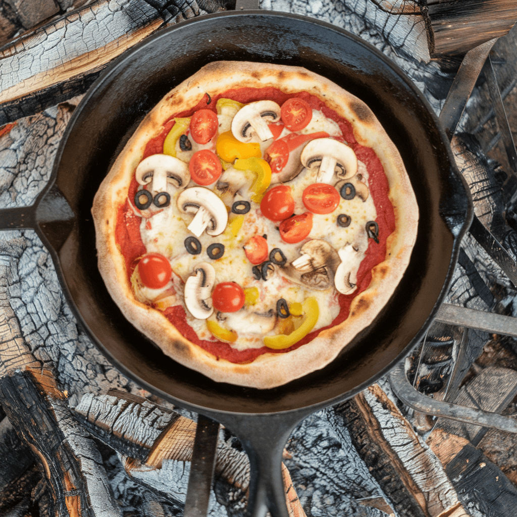 Campfire pizza
