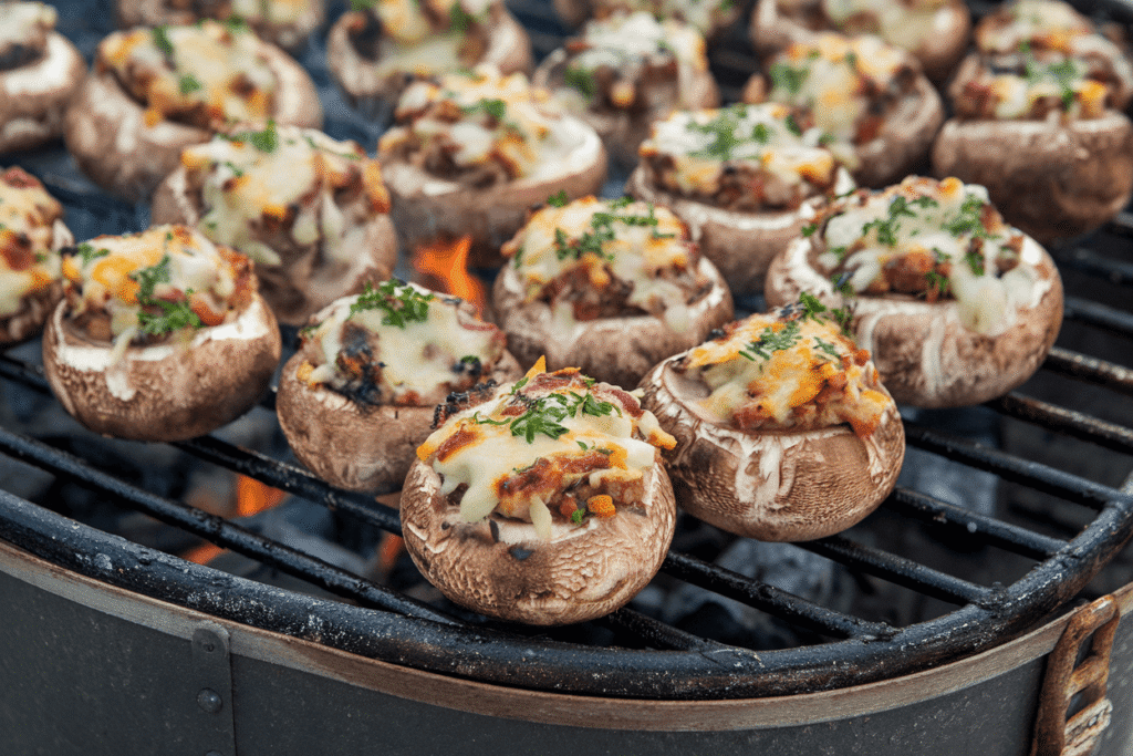Campfire Stuffed Mushrooms