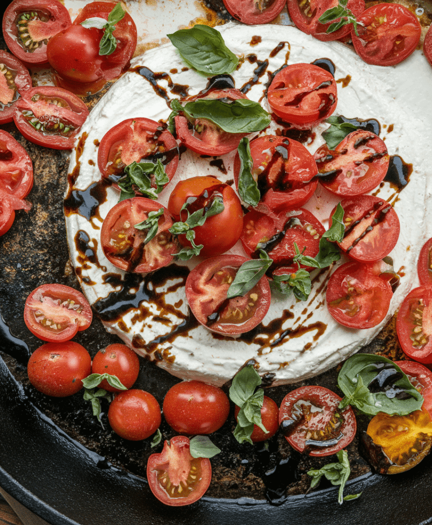 Caprese camping snack