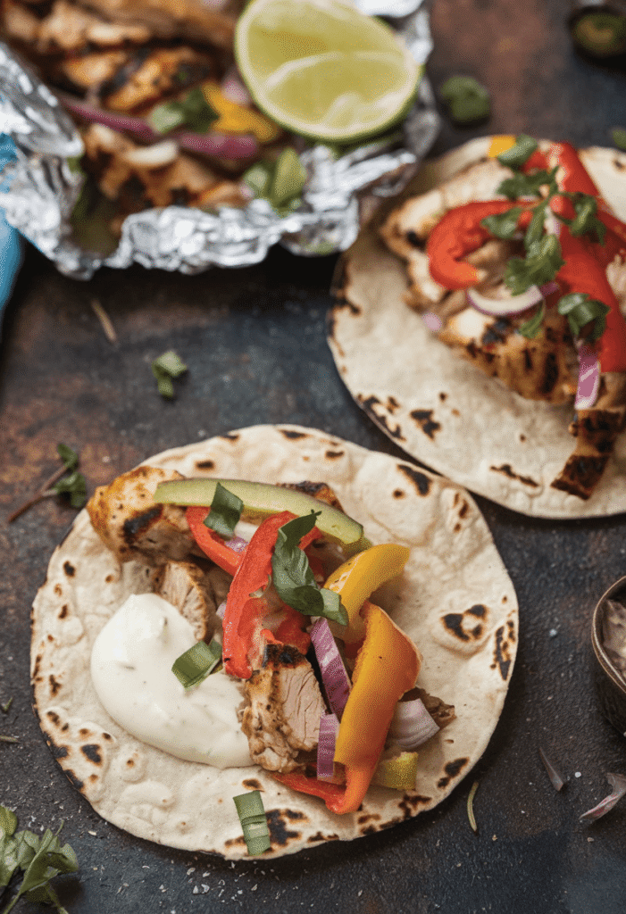 Campfire Chicken Fajitas