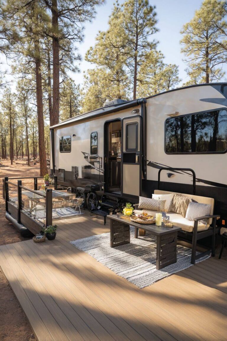 27 RV Deck Ideas To Turn Your Campsite Into An Outdoor Oasis