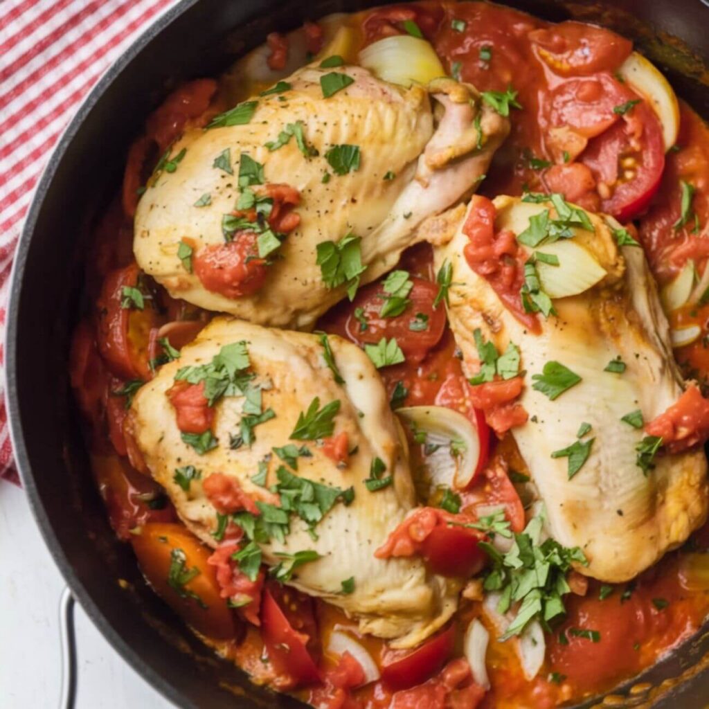 Dutch Oven Caprese Chicken