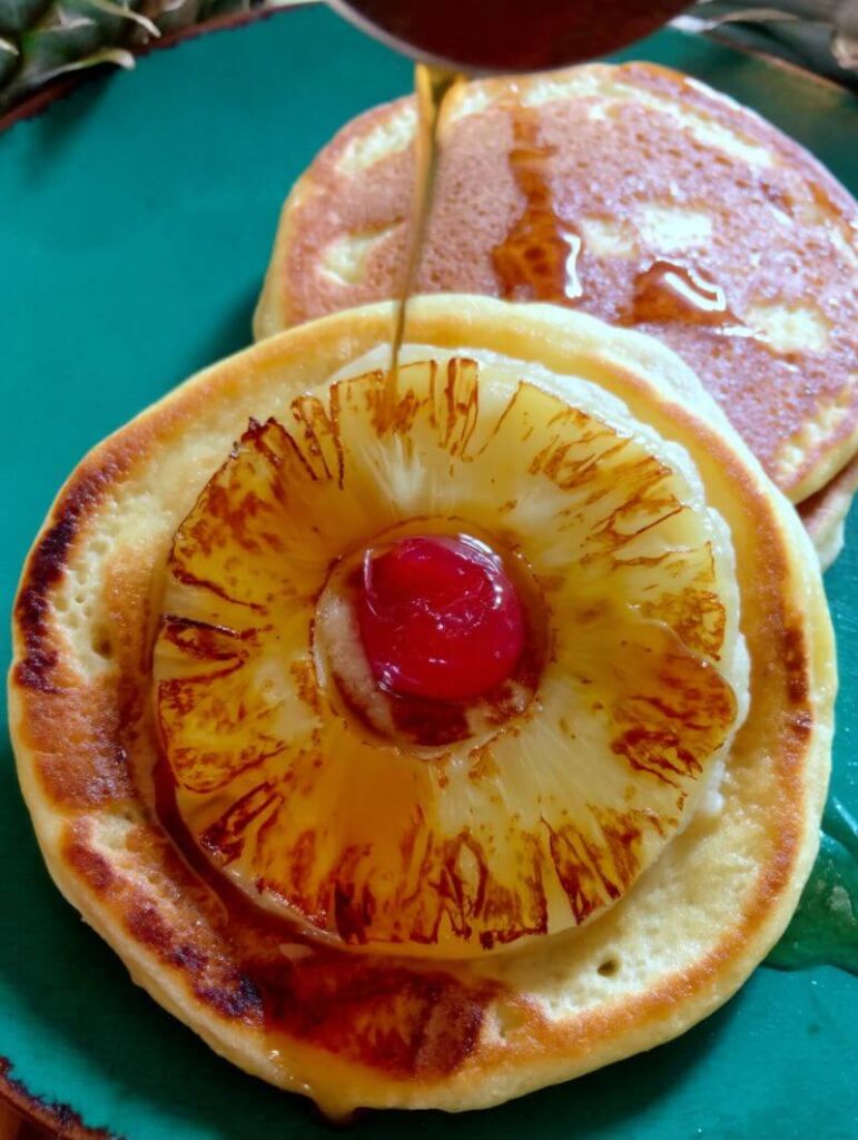 Grilled Pineapple Upside-Down Pancakes