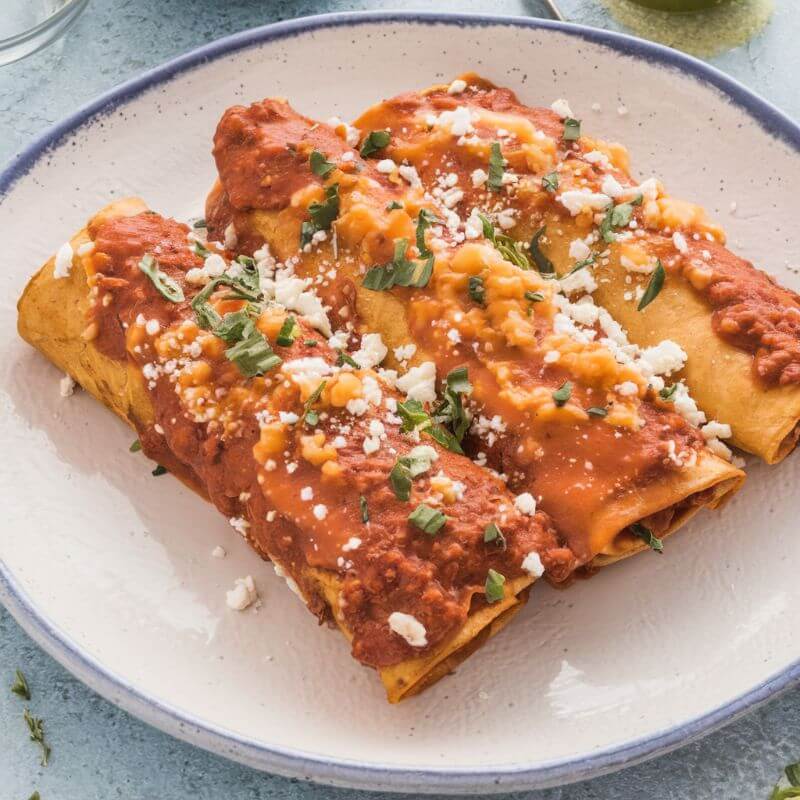 Dutch oven enchiladas for camping